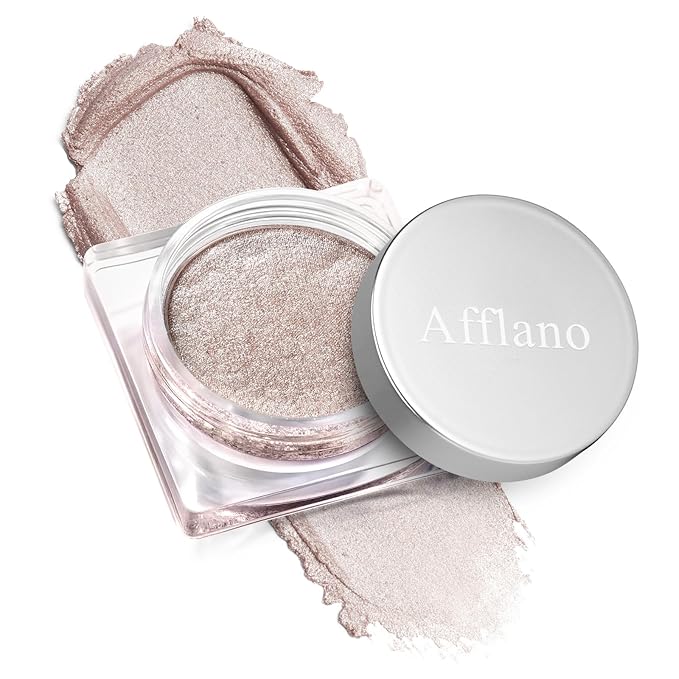 DE'LANCI Light Golden Beige Cream Shimmer Eyeshadow Single, Smooth Long Wear Light Gold Nude Eyeshadow Makeup, Ultra-Blendable Richly Pigmented Primer Highlighter Eye Makeup, Cruelty-Free & Vegan 10#