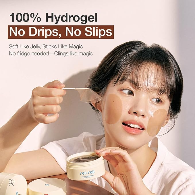 Acorn Jelly CoolDown Patch – Vegan Hydrogel Patches with Dotori Extract & Glacier Water for Instant Cooling & Soothing Relief – Non-Slip Fit, skincare coreano, Korean Skincare (34ea)