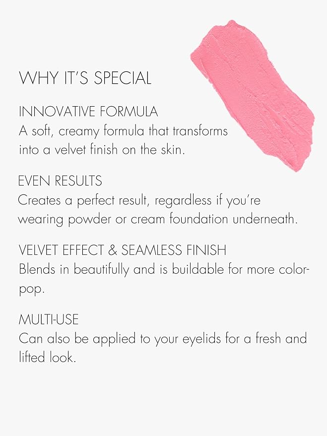SWEED - Air Blush Cream | High Pigmented, Velvet Finish | Vegan, Cruelty-Free, Clean Beauty (Doll Face, 0.17 oz | 5 g)