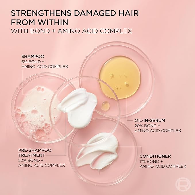 L'Oreal Paris Sulfate Free Bond Repair+ Conditioner, Hair Conditioner with Bond + Amino Acid Complex, Strengthens and Repairs Damaged or Color Treated Hair, EverPure, 6.8 Fl Oz (Packaging May Vary)
