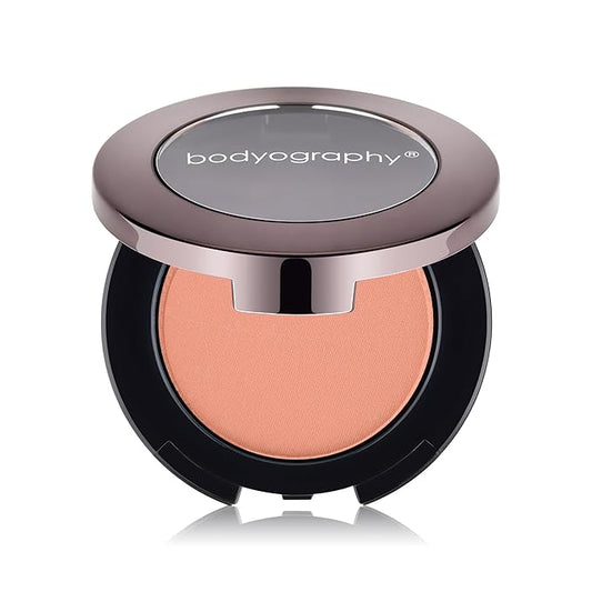 Bodyography Pressed Blush | Silky, Buildable Powder Formula for Cheeks | Rich Pigment with Long-Wearing Finish | Paraben, Gluten, Talc, Fragrance, Cruelty-Free & Vegan | Bashful - Peach