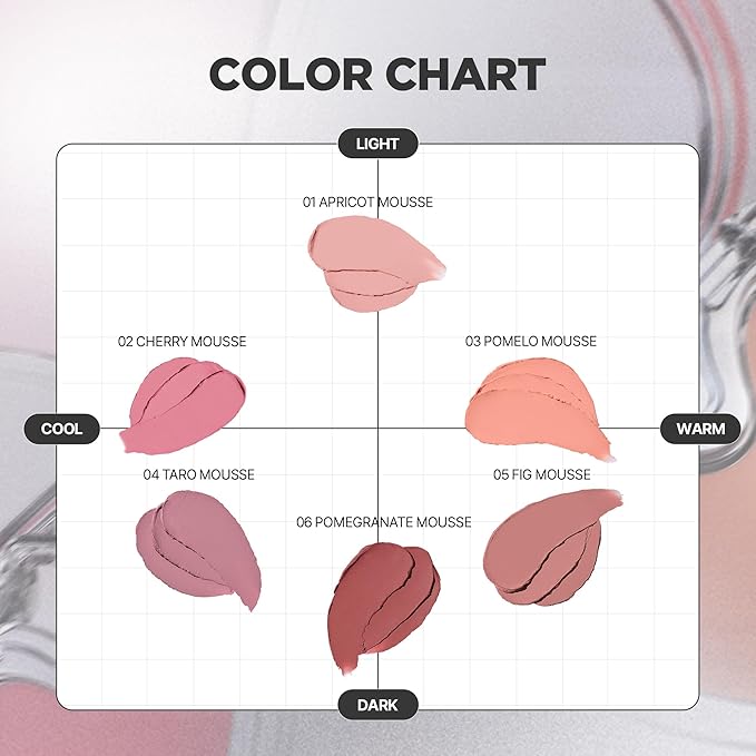 lilybyred Luv Beam Cheek Mousse | Heart-Shaped Korean Cream Blush, Airy Soft-Matte Texture, Soft-Focus & Pore-Blurring Finish, Seamless Buildable, Natural Flush, 0.13 oz. (05 Fig Mousse)
