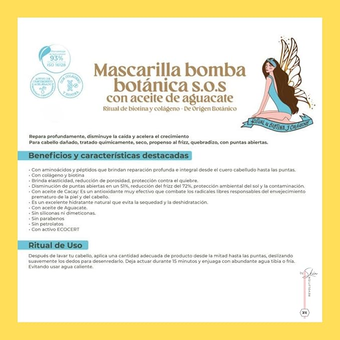 Ritual Botánico Keratina Orgánica | Treatment to Straighten, Repair and Relax Hair | All Natural, Organic & Vegan Ingredients | Product of Colombia (MASK)