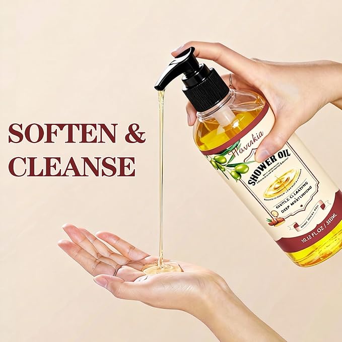 2 Pack Shower Oil with Organic Argan - Moisturizing Body Wash for Women, Natural & Vegan, for Sensitive Skin - Deep Hydration & Silky Smooth Feel (Sauvage Style)