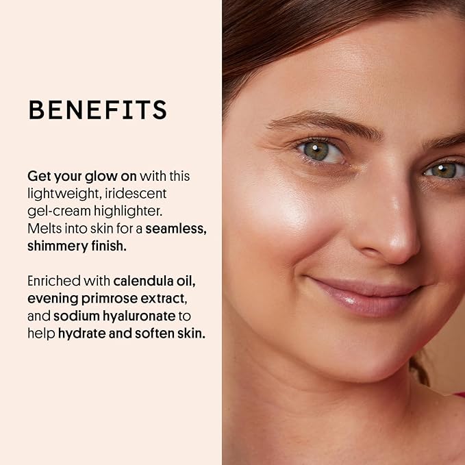 Winky Lux Cheeky Rose Liquid Highlighter - Gel Cream, Blendable & Buildable Pigment, Long Lasting Weightless Dewy Finish, Soft Pink, Angel