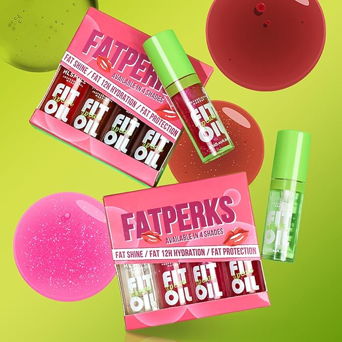 4 Colors Lip Oil Lip Glaze, Big Brush Head Hydrating Lip Glow Oil, Transparent Toot Tinted Nourishing Long Lasting Repairing Lightening Lip Lines (Set A)