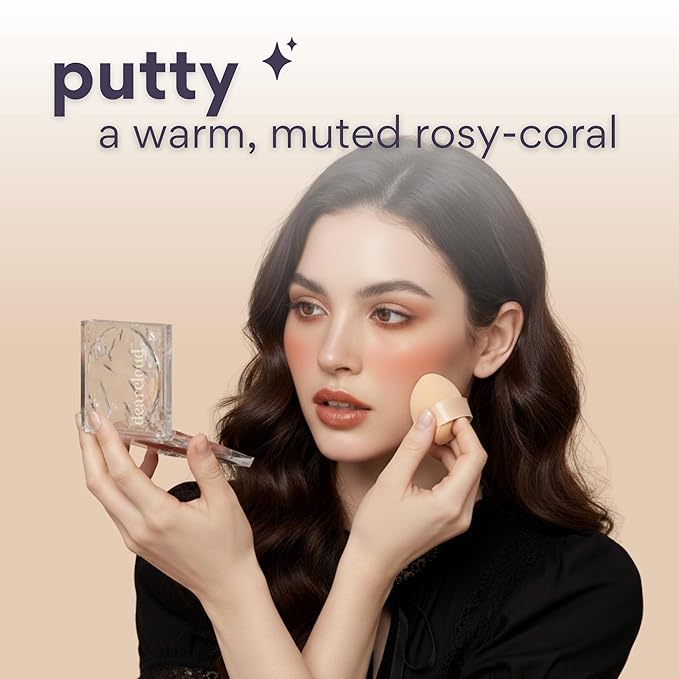 dearcloud Dewy Hydration Watercolor Blush Duo – Putty – liquid blush for cheeks with niacinamide and aloe vera – Korean beauty makeup (.35 oz)