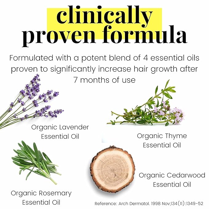 Vegan Mia USDA Organic Rosemary Oil for Hair Growth with Castor Oil & More - Scalp Oil Treatment & Intense Nourishment to Get Healthier, Thicker & Shiny Hair Naturally, 1 fl oz Bottle