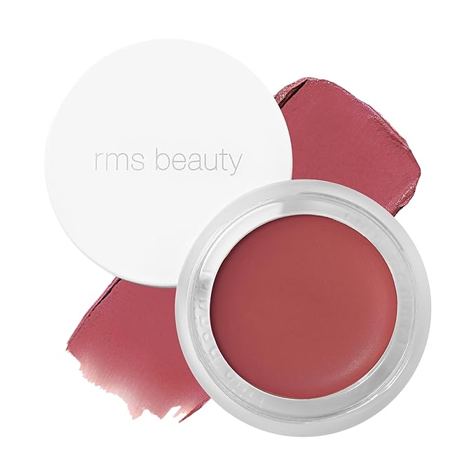 RMS Beauty Lip2Cheek - Organic Multi-Tasking Cream Makeup Provides Natural Skin Tint as Blush, Lip & Cheek Stain, Lipstick - Illusive (0.17 Ounce)
