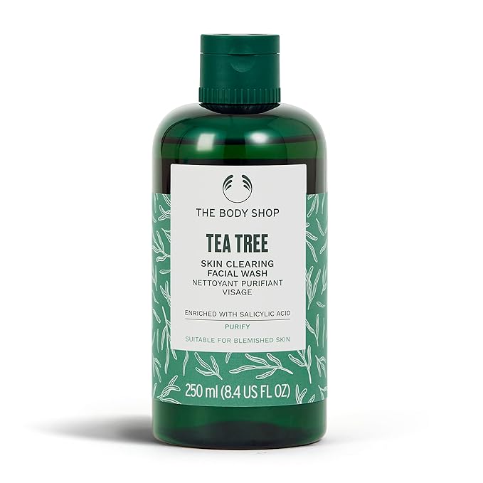 The Body Shop Tea Tree Skin Clearing Facial Wash – Purifying Vegan Face Wash For Oily, Blemished Skin – 8.4 oz