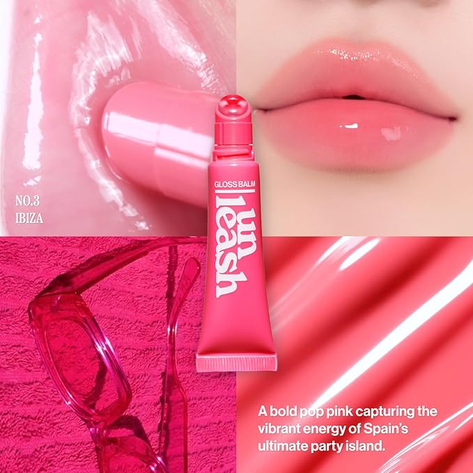 [Unleashia] Sunset Dazzle Gloss Balm #LIp Balm #Gloss Balm #Lip Care #Lip Cosmetic (No.3 Ibiza)