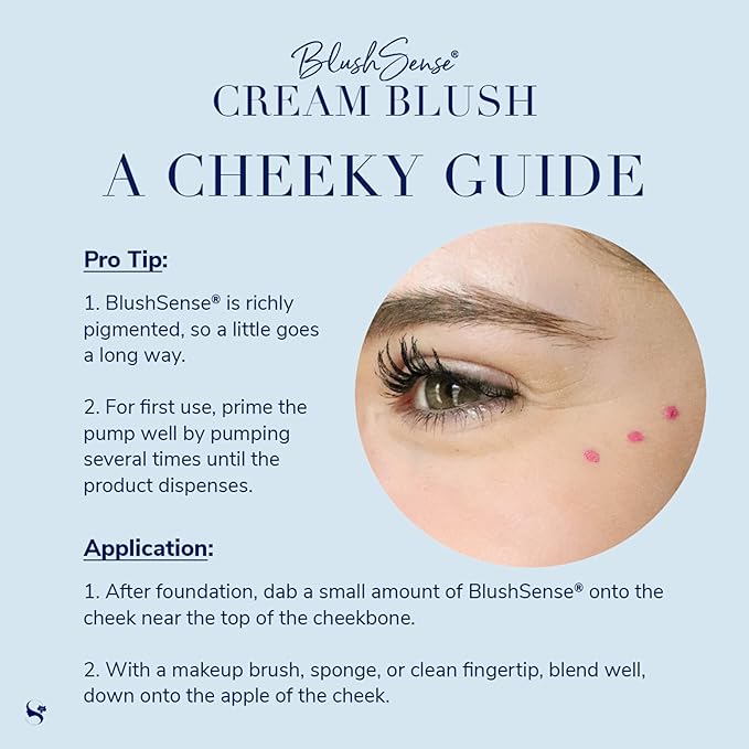 SeneGence BlushSense Cream Blush, Pink Berry, 0.25 Oz, Blendable Hydrating Formula with SenePlex+ for Anti-Aging Benefits, Enriched with Vitamins B & E