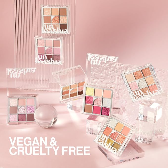 UNLEASHIA Glitterpedia Eye Shadow |Palette|Eye Makeup|Point Makeup Vegan|Cosmetics|Korean Cosmetics|Daily|matte|glitter|shimmer|pearl|daily|party|sparkling… (NO.7 All of Peach Ade)
