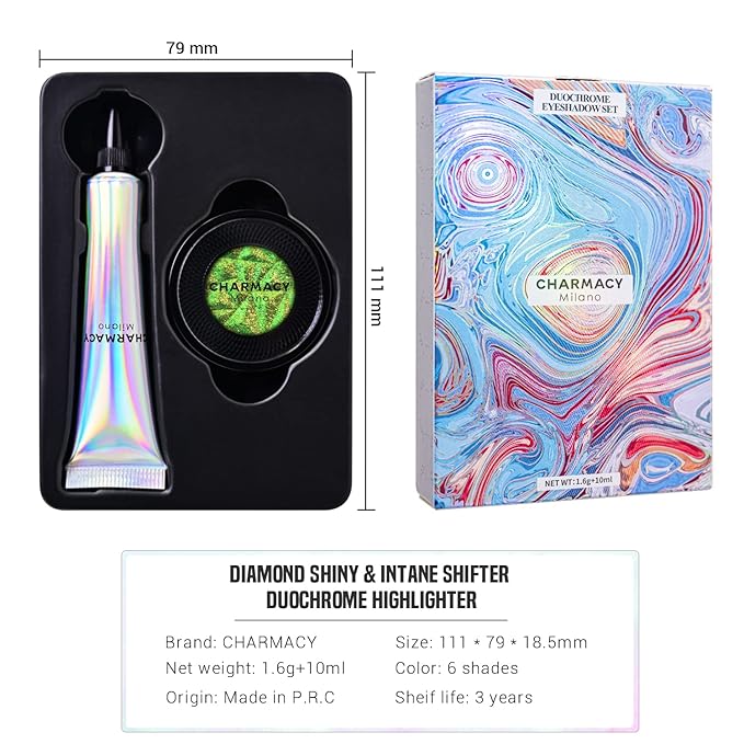 CHARMACY Duochrome Eyeshadow, Insane Shifters Chameleon Eyeshadow, Creates High-Impact, Metallic Eye Looks, 100% Vegan and Cruelty Free (Chameleon-#906, 0.05 Ounce (Pack of 1))