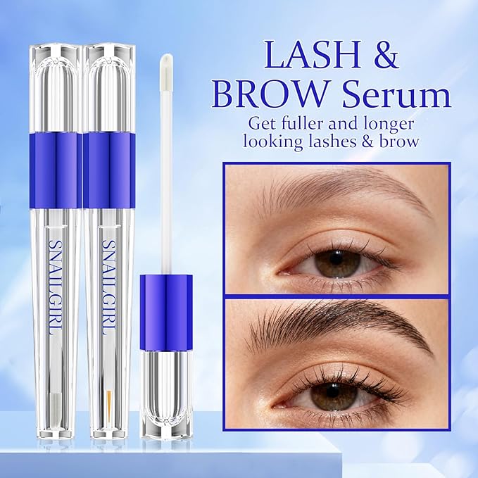 Eyelash and Eyebrow Growth Serum Set Nourishing & Enhancing for Thicker Brows and Grow Bows Faster, Longer, Fuller Looking Lash & Brow Dual System