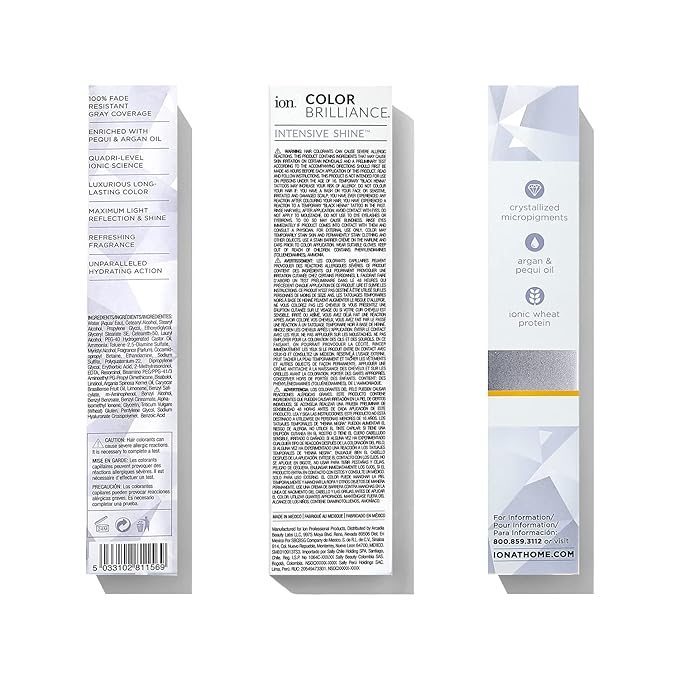 Ion Medium Intense Blonde Permanent Creme Hair Color, 7NN, 2.05 Ounce, Paraphenylenediamine Free, Vegan and Cruelty Free, 100% Gray Coverage, Nourishing, Medium Intense Blonde