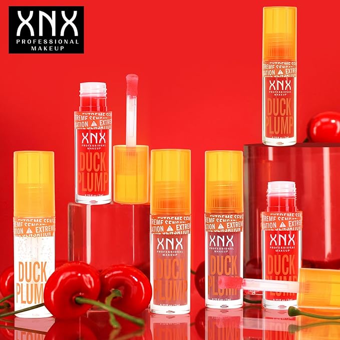 High Pigment Plumping Lip Gloss with Spicy Ginger, Vegan Lip Makeup, Hydrating Plumping Booster Moisturizing Volumizing Lip Gloss