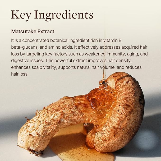 Thickening Treatment Conditioner with Matsutake Extract – The Ultimate Solution for Hair Thinning and Volume Loss, 100% Vegan, Parabens Free, for All Types of Hair, 10.1 oz
