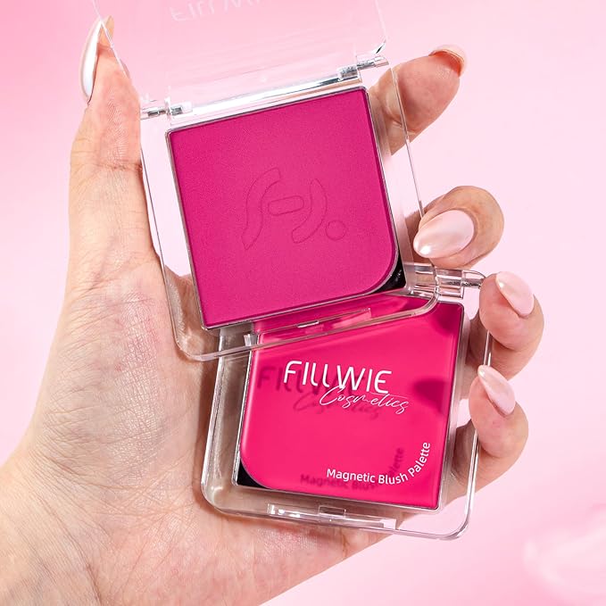Versatile Blush Duo for Cheeks, Eyes & Lips – Cream & Powder Blush Set, Highly Pigmented, Long-Lasting, Blendable, Valentine’s Day Gift (2-Pack, Berry Bliss)