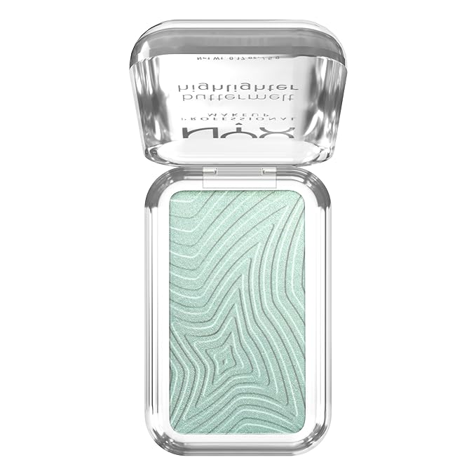 NYX PROFESSIONAL MAKEUP Buttermelt Highlighter, Powder Highlighter Makeup, With Up to 12H Wear and High Impact Glow - 20 Butta Mint (Minty Green)