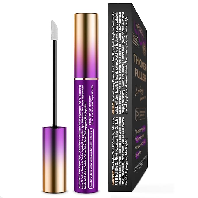 Eyebrow Growth Serum – Peptide Brow Serum for Fuller, Thicker Looking Brows – Biotin & Hyaluronic Acid Conditioning Formula for Sparse, Thin & Patchy Brows, Lightweight Advanced Brow Care, 0.27 fl oz