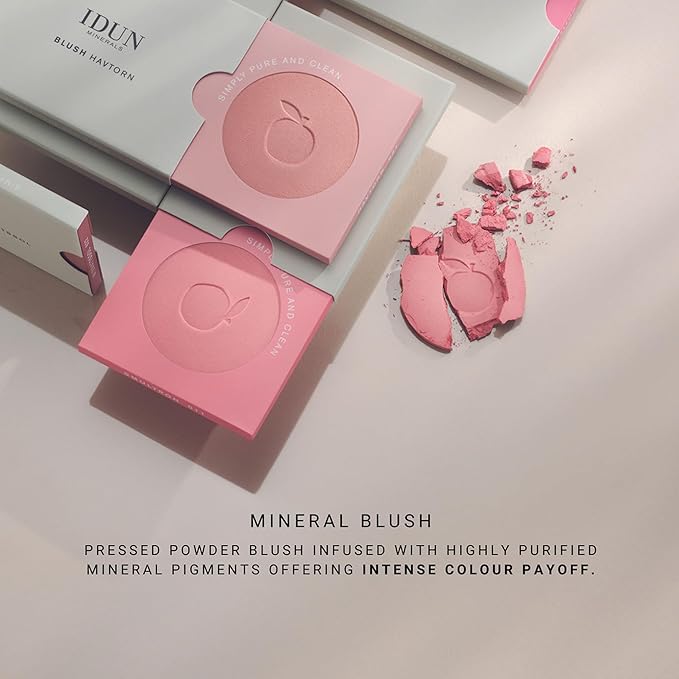 IDUN Minerals Mineral Blush - Pressed Powder - Glides On Smoothly - Offering Intense Color Payoff And Naturally Healthy Skin - Tranbar - 0.18 Oz, Light Pink, (I0100277)