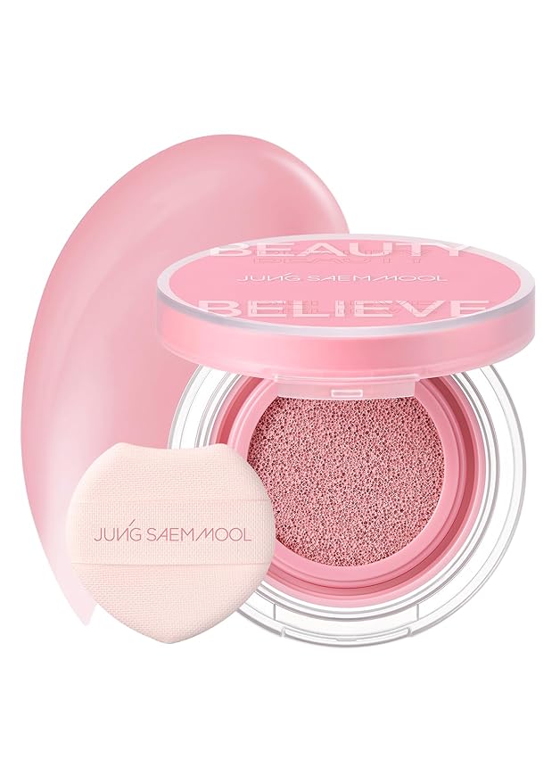 JUNG SAEM MOOL Artist Cushion Blush Blur | Matte & Soft Finish, Korean Liquid Blush for cheeks, Easy to Blend with Puff (Merry Pink)