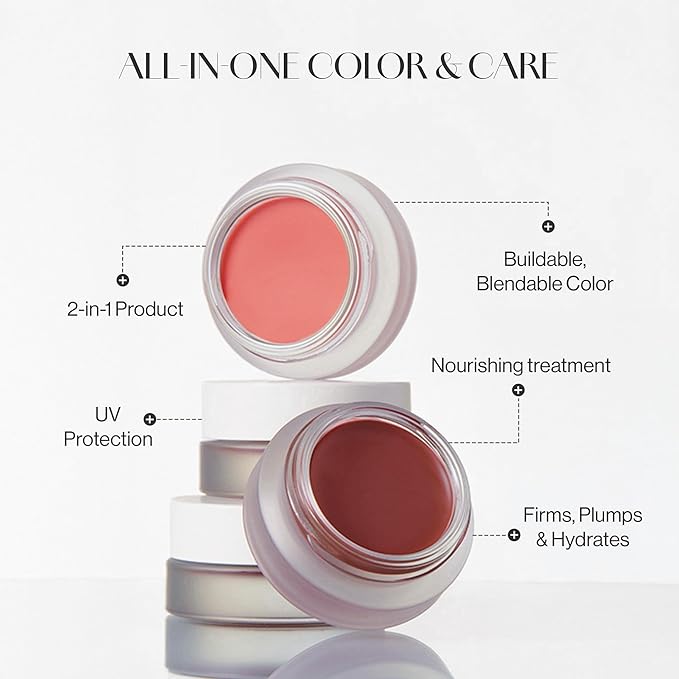 BEIGIC Flush Lip & Cheek Balm - Vegan Buildable & Blendable Multiuse Balm | Natural Flush & Glow | Glowy Blush for Cheeks | Dewy Korean Make Up Cream Blush | 02 Appeal - Mauve Plum, 0.14 fl.oz