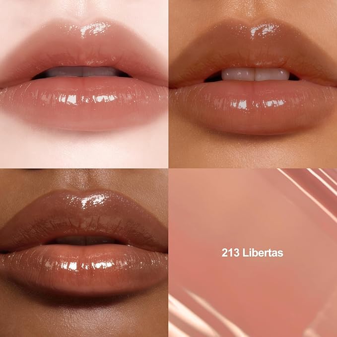 DINTO Blur-Glowy Lip Tint - Glossy Finish, Hydrating, Long Lasting, Lightweight Texture, Non-Sticky, Vegan & Cruelty-Free, K beauty (213 Libertas, 0.11 fl.oz) (30 colors)