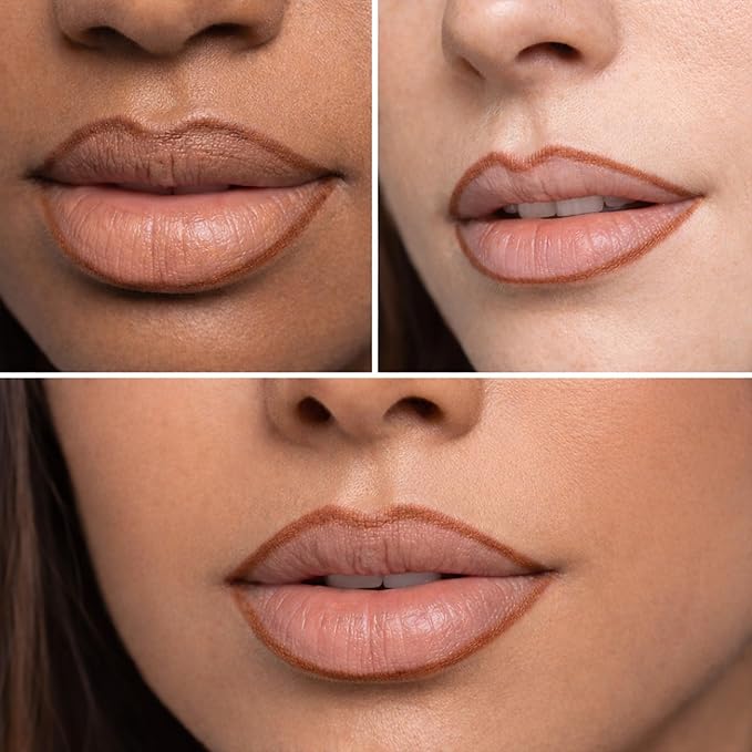 Mynena Nude Creamy Matte Waterproof Lip Liner | Long Lasting Transfer-Proof | Sharpenable | Blendable Pencil for Defined Lips