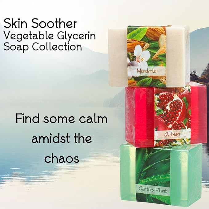 Glycerin Bar Soap Set of 3#8 - Natural, Vegan-Friendly, Hypoallergenic - Moisturizing and Hydrating with 100% Vegetable Glycerin - Sulfate-Free, Paraben-Free, Chemical-Free - 4.5 oz Each