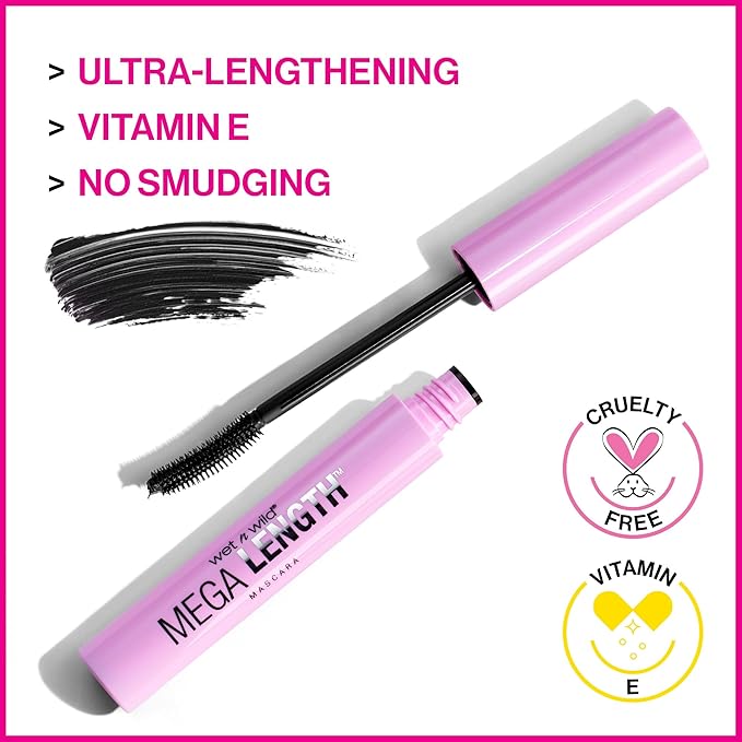 wet n wild Mega Length Mascara, Very Black, 0.21 Ounce (Pack of 2)