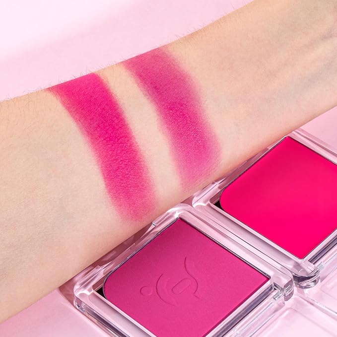 Versatile Blush Duo for Cheeks, Eyes & Lips – Cream & Powder Blush Set, Highly Pigmented, Long-Lasting, Blendable, Valentine’s Day Gift (2-Pack, Berry Bliss)