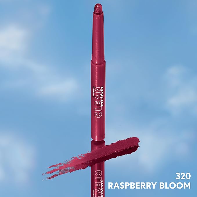 CoverGirl Clean Eye Color, Raspberry Bloom, Eyeshadow Sticks, Ultra Creamy Formula, Lightweight, Buildable Formula, Lasts All Day, Smudge-Proof, 0.05oz