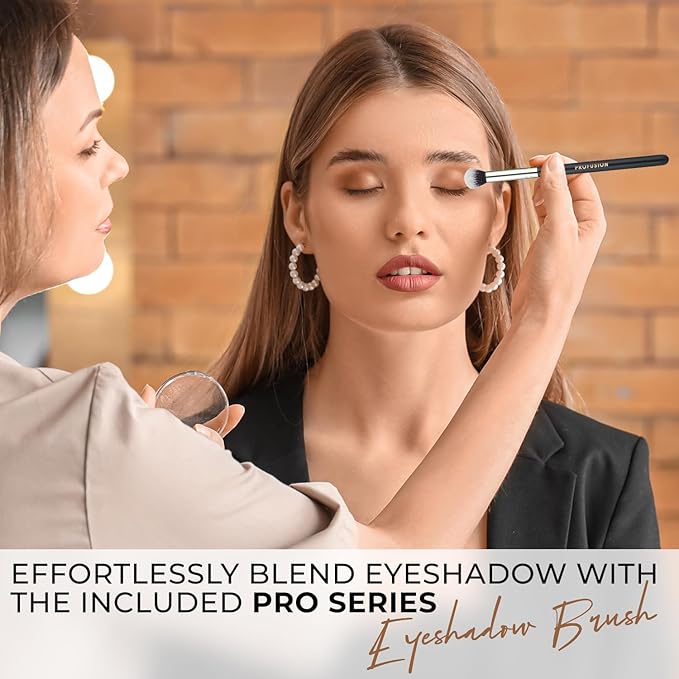 Profusion Cosmetics Twilight 21-Shade Eyeshadow Palette with Brush – Blendable Matte, Metallic & Mousse Finishes, Rich Pigments Infused with Vitamin A and E, Vegan & Cruelty-Free Makeup