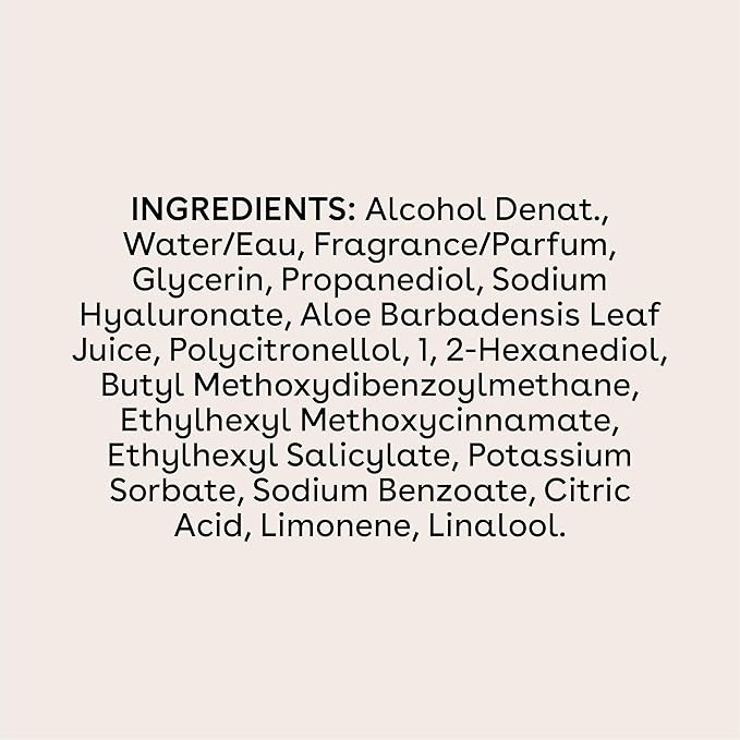 eos Cashmere Body Mist, Strawberry Dream, Body Spray for Women, Strawberry Perfume, Hair Mist, Moisturizing, Hyaluronic Acid, Glycerin, Vegan, Cruelty-free, 6 fl oz