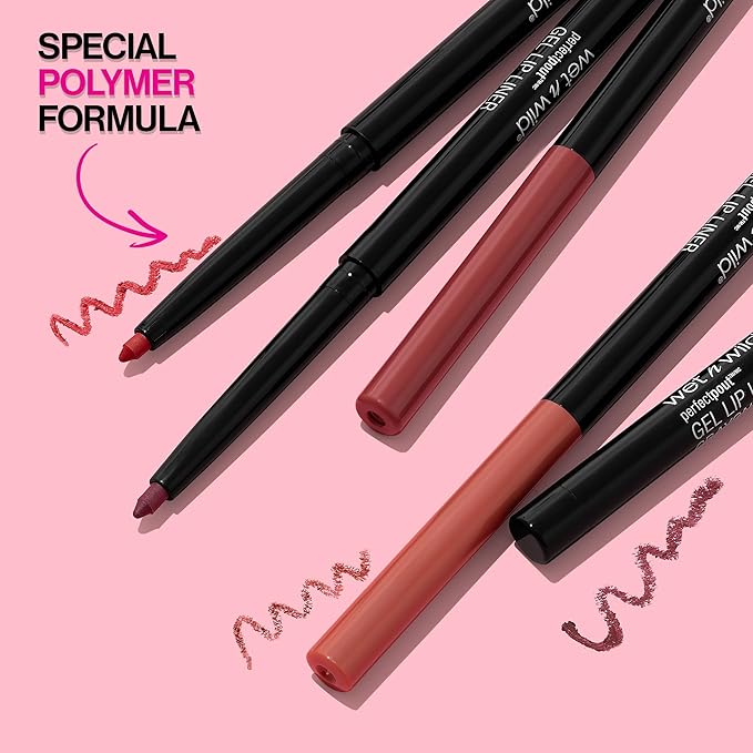 wet n wild Lip Liner, Plum Together, Matte | Retractable | Gel Formula | Pencil Format | Pack of 2
