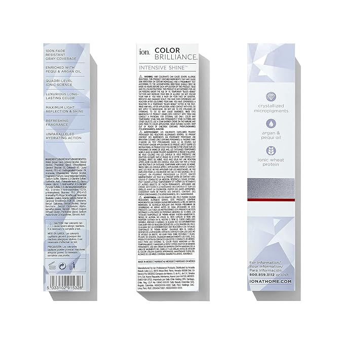 Ion Permanent Creme Color Hair 5RV Light Burgundy Brown, Vegan, Cruelty Free, PPD Free, 100% Gray Coverage, Long Lasting, Fade Resistant Color, 2.05 oz