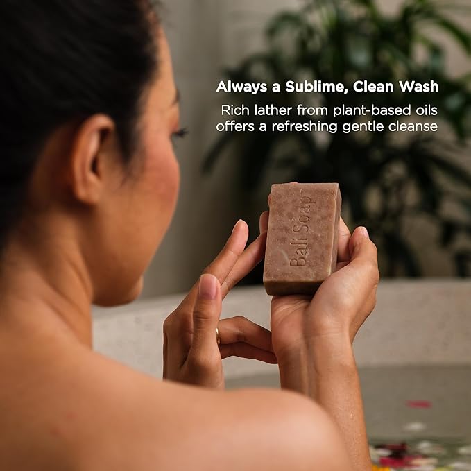 Bali Soap Premium Natural Soap Gift Set - 6 Handcrafted Bars with Botanical Extracts, Vegan Cold Process Soap, Moisturizing & Nourishing