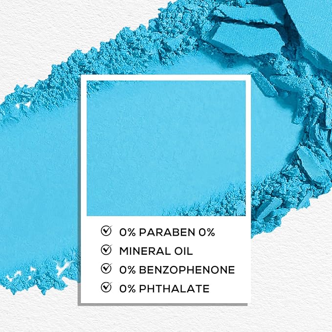 MAKI YIKA Light Blue Matte Single Eye Shadow Palette for Women, Pigmented White Eyeshadow Powder for Brown Eyes, Color Stay Long Lasting Waterproof Eye Makeup Palette, #4