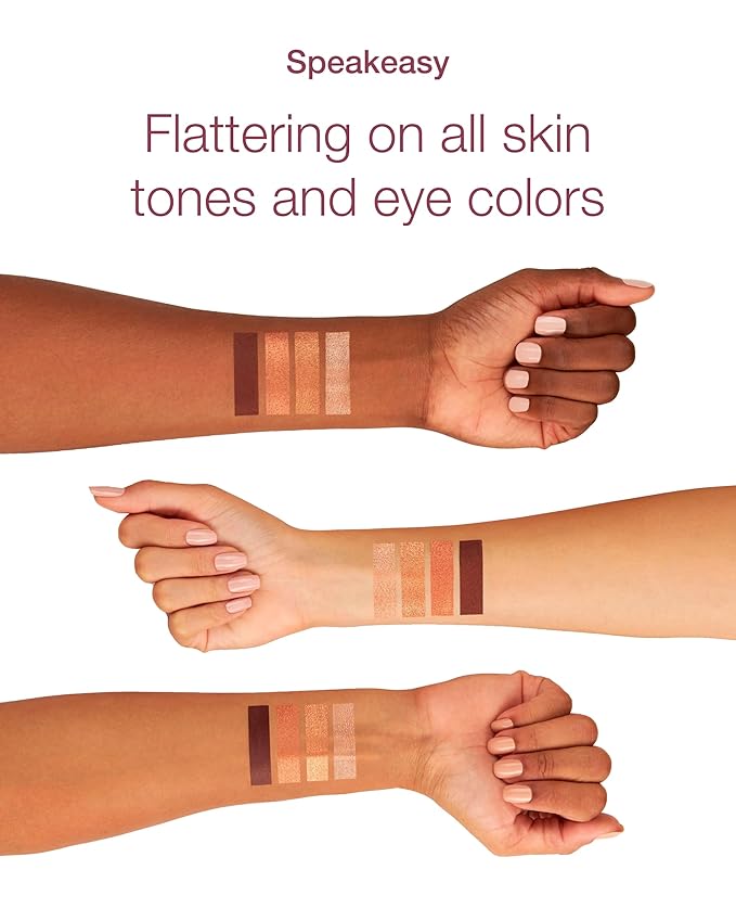 Mineral Fusion Eyeshadow Palette - Four Pressed Powder Shades in Matte, Satin, and Shimmer Finishes - Natural, Lightweight Vegan Eye Makeup - (Speakeasy)