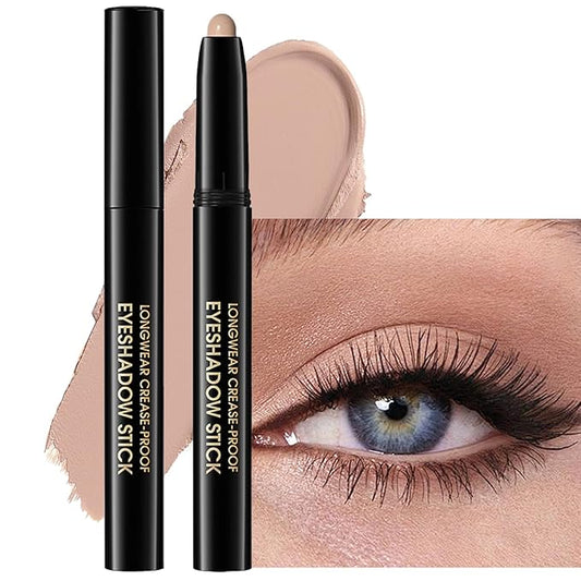 Eyeshadow Stick Matte Eye Brightener Pencil Cream Eye Shadow Eyeliner Pencil Crayon, High Pigmented Blendable Waterproof Long-Lasting Highlighter Stick Makeup, Vegan&Cruelty-Free,#3-Desert