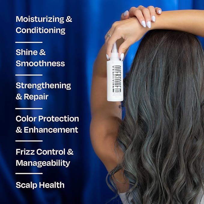 oVertone The Gloss Shine Reviving Treatment Mask for Hair, Deep Conditioning & High-Gloss Finish, Vegan & Cruelty-Free, Hydrates & Smooths Dull Hair, 4 oz