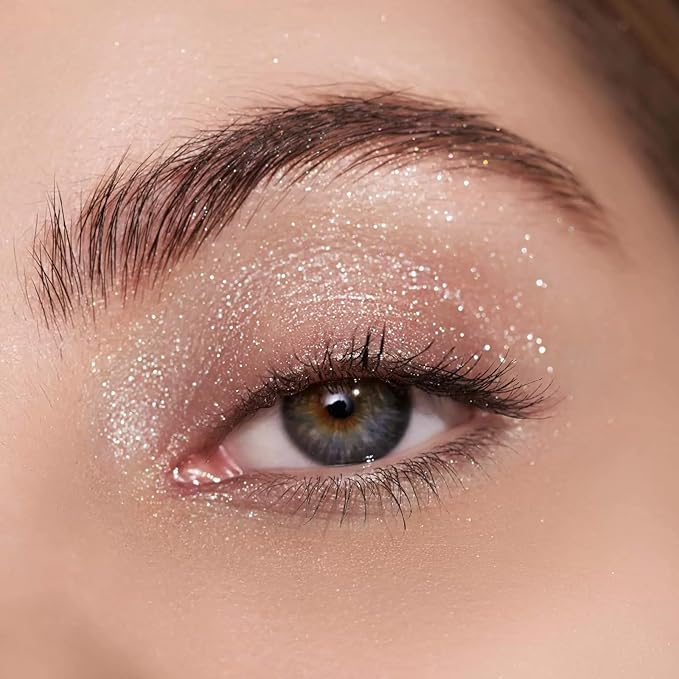 Sparkle Eye Shadow Palette Makeup for Older Women, Glitter Shimmer and Metallic Single Eyeshadow Makeup, High Pigment Mini Monochrome Eyeshadow Vegan, Cruelty-Free