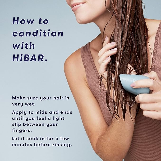 HiBAR - Soothe Conditioner Bar - For Dry, Itchy, Flaky Scalps - Improves Scalp Health - With Willow Bark Extract & Salicylic Acid - Plastic-Free - Soap, Paraben & Sulfate-Free -Color Safe -1 Solid Bar