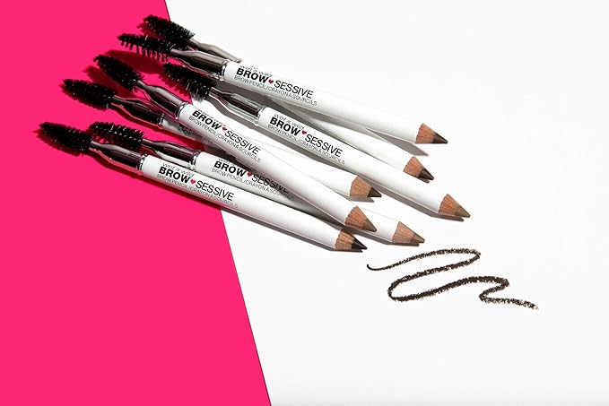 wet n wild Brow-Sessive Brow Pencil, Ultra-Precise Dual Ended Spoolie Brush for Perfect Buildable Blendable Shaping, Natural Lasting Shades for Every Brow, Cruelty-Free & Vegan- Medium Brown(Packaged)