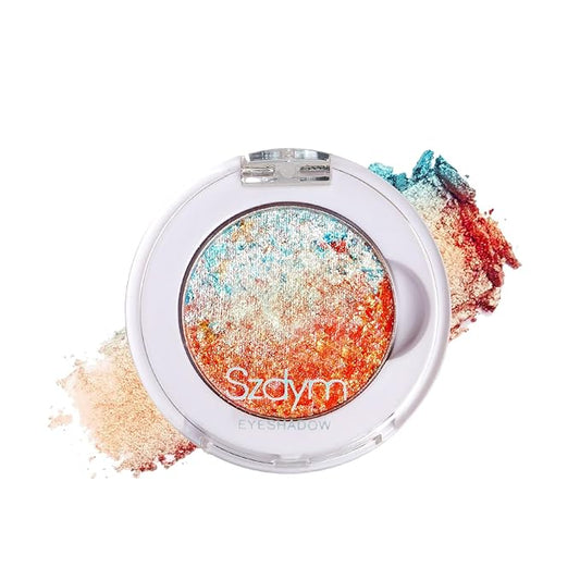 Chameleon Multichrome Eyeshadows,1 Pot=3 Shifting Colors, Single Eyeshadow Pot,Vegan Neon-Rainbow Shift,Pure Mineral Pigments, Long-Lasting Silk Glide,Smooth and Highly Pigmented shade