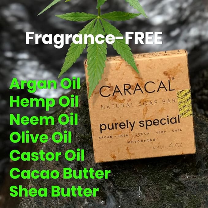 CARACAL 3-Bar Variety Pack, Handmade Vegan All Natural Soap for Men; ClarySweet, Purely Special, Floral Fame