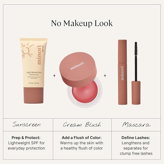 Minori Cream Blush, Sweet Pea, Creamy Multi-Use Blush for Cheeks, Lips & Eyes, Vegan & Cruelty-Free, Smooth Lightweight Texture, 4.9g