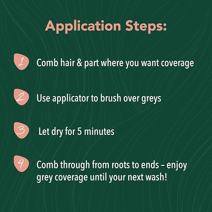 Herbatint Temporary Hair Touch-Up - Instantly Mask Grey Roots Between Coloring with Easy To Apply Precision Brush Kit - Natural-Looking Concealer For Black Hair - Vegan - .33 oz